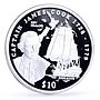 Liberia 10 dollars Seafaring Endeavour Ship Clipper James Cook silver coin 1999