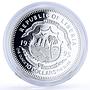 Liberia 10 dollars Seafaring Mayflower Ship Piligrim Fathers silver coin 1995