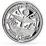 Marshall Islands 50 dollars Seafaring Santisima Trinidad Ship silver coin 1998