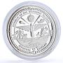 Marshall Islands 50 dollars Seafaring Santisima Trinidad Ship silver coin 1998