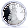 Marshall Islands 50 dollars Seafaring USS Constellation Ship silver coin 1998