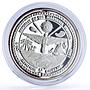 Marshall Islands 50 dollars Seafaring USS Constellation Ship silver coin 1998