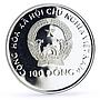 Vietnam 100 dong Seafaring Sailing Savannah Ship Clipper proof silver coin 1991