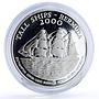 Bermuda 1 dollar Seafaring Ship Clipper Tall Ships proof silver coin 2000