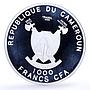 Cameroon 1000 francs Seafaring Hoorn 1615 Ship Clipper proof silver coin 2015