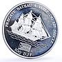 Djibouti 100 francs Seafaring Bateau Ship Clipper proof silver coin 1994