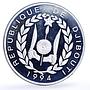 Djibouti 100 francs Seafaring Bateau Ship Clipper proof silver coin 1994