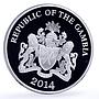 Gambia 200 dalasis Seafaring Anunciacao Ship Clipper proof silver coin 2014