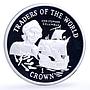 Gibraltar 1 crown Seafaring Ship Clipper Christopher Columbus silver coin 1998