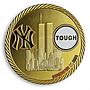 September 11, 2001,Tough Strong, April 15,2013, gold plated souvenir token 40 mm