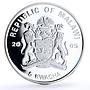 Malawi 5 kwacha Papal Visit John Paul II Ship Clipper proof silver coin 2005