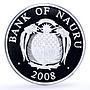 Nauru 10 dollars Seafaring Greif 1951 Ship Clipper proof silver coin 2008