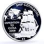 Pitcairn Islands 5 dollars Seafaring Gotheborg Ship Clipper silver coin 2006