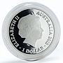 Australia 1 dollar Year of the Snake proof silver coin 2013