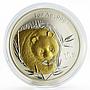 China 10 yuan Panda Series gilded silver coin 2003