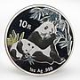 China 10 yuan Panda Series family colored silver coin 2007