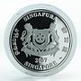 Singapore 1 dollar rustic coast Pasir Ris Park silver proof coin 2007