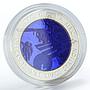 Kazakhstan 500 tenge International Space Station proof bimetal AgTa coin 2013