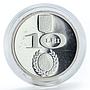 Romania 10 lei 190th Anniversary birth of Nicolae Balcescu silver coin 2009