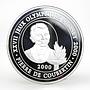 Congo 10 francs Olympic Games Sydney Coubertin silver coin 2000