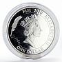 Fiji 1 dollar Andersen tales The Nightingale colored silver coin 2010