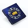 Niue 1 dollar year of the pig gilded silver coin 2019