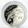 Estonia 10 krooni Barn Swallow bird proof silver coin 1992