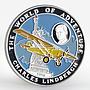 Afghanistan 500 afghanis Charles Lindbergh piedfort colored silver coin 1996