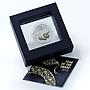 Rwanda 500 francs Year of the Snake crystals silver coin 2013