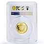 Egypt 50 pounds Ancient Treasures Jeweled Cat Statue PR66 PCGS gold coin 1994