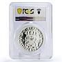Mexico 1 onza Numismatic Convention Pillar Dollar PR68 PCGS silver coin 1988