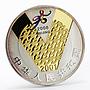 China 10 yuan Olympics Beijing 2008 colored gilded proof silver coin 2001