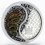 Fiji 1 dollar Two Coins Set Year of The Snake Yin and Yang Silver Coloured 2013