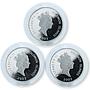 Solomon Islands 2003 Set of 9 silver coins, $25, Planes, Aircraft, Helicopter,