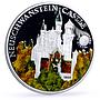 Palau 5 dollars World of Wonders Neuschwanstein Castle Architecture Ag coin 2010