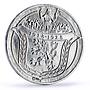 Czechoslovakia 10th Anniversary of Republic St Prokop silver medal coin 1928