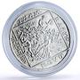 Czechoslovakia 10th Anniversary of Republic St Prokop silver medal coin 1928
