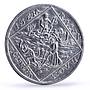 Czechoslovakia 10th Anniversary of Republic St Prokop silver medal coin 1928