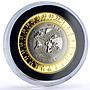 Isle of Man 1/2 crown Millennium Greenwich Meridian gold and titanium coin 2000