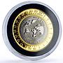 Isle of Man 1/2 crown Millennium Greenwich Meridian gold and titanium coin 2000