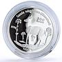 Turkmenistan 500 manat Red Book Wildlife Asian Gazelle Fauna silver coin 1996