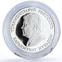 Turkmenistan 500 manat Red Book Wildlife Asian Gazelle Fauna silver coin 1996