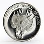 Niger 10 francs Animal Lion proof silver coin 1968