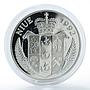 Niue 10 dollars Masted Ship Resolution silver coin 1992