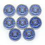 Somalia set of 16 coins Ships Sailboats colorized souvenir set 2014