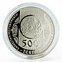 Kazakhstan 500 tenge 200 Anniversary Shevchenko Poet Literature silver coin 2014