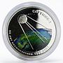 Mongolia 500 togrog Soviet Space Sputnik-1 satellite colored silver coin 2007