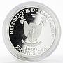 Cameroon 1000 francs World Cup Football  Petersburg proof silver coin 2018