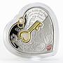Congo 500 francs A Key to Your Heart colored proof silver coin 2017
