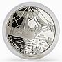 Tokelau 5 tala HMS Pandora Sailing Ship Boat proof silver coin 1993